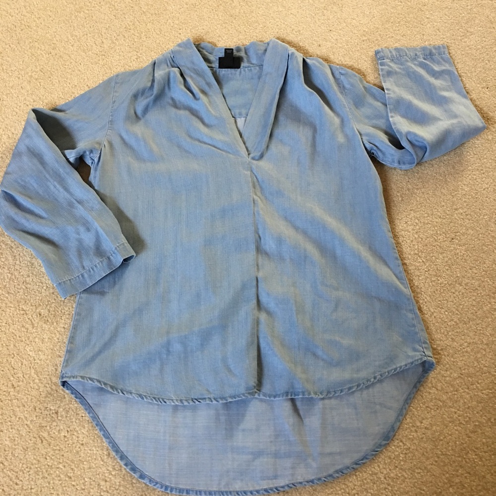 Mossimo Lyocell Chambray 3/4 Sleeve Shirt -Small